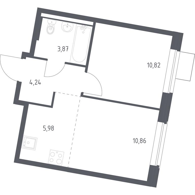 Apartment Sale, 35.77 sq. m. at Kvartal Zapadnyj, kvartal № 76, Marushkinskoye Settlement, Moscow, Russia #1 Apartment Sale, 35.77 sq. m. at Kvartal Zapadnyj, kvartal № 76, Marushkinskoye Settlement, Moscow, Russia #1