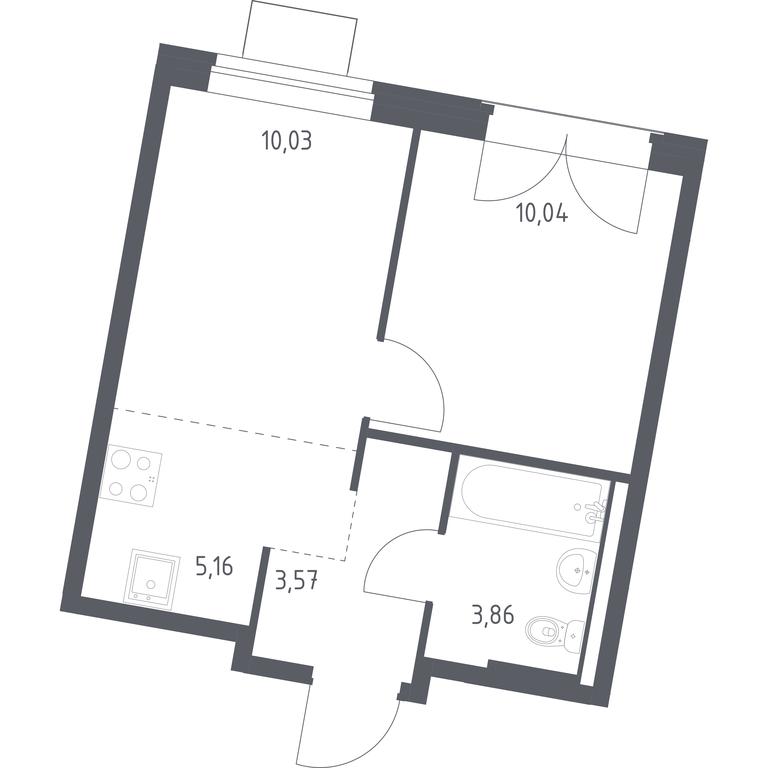 Apartment Sale, 32.66平方米 at Kvartal Zapadnyj, kvartal № 76, Marushkinskoye Settlement, Moscow, Russia #1 Apartment Sale, 32.66平方米 at Kvartal Zapadnyj, kvartal № 76, Marushkinskoye Settlement, Moscow, Russia #1