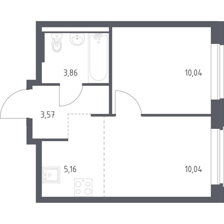 Apartment Sale, 32.67 sq. m. at Kvartal Zapadnyj, kvartal № 76, Marushkinskoye Settlement, Moscow, Russia #1 Apartment Sale, 32.67 sq. m. at Kvartal Zapadnyj, kvartal № 76, Marushkinskoye Settlement, Moscow, Russia #1