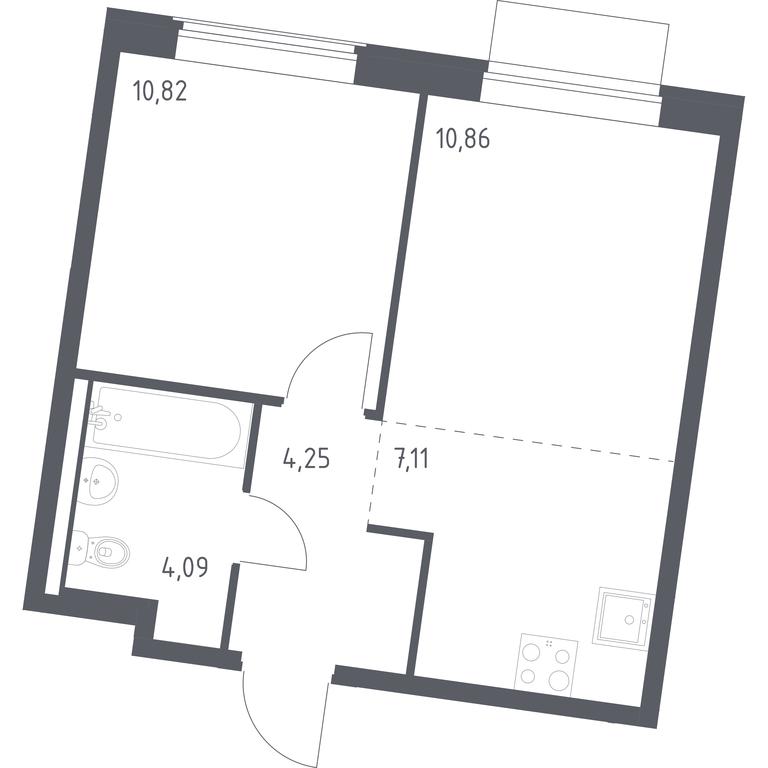 Apartment Sale, 37.13 sq. m. at Kvartal Zapadnyj, kvartal № 76, Marushkinskoye Settlement, Moscow, Russia #1 Apartment Sale, 37.13 sq. m. at Kvartal Zapadnyj, kvartal № 76, Marushkinskoye Settlement, Moscow, Russia #1