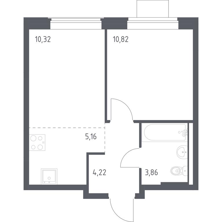 Apartment Sale, 34.38 sq. m. at Kvartal Zapadnyj, kvartal № 76, Marushkinskoye Settlement, Moscow, Russia #1 Apartment Sale, 34.38 sq. m. at Kvartal Zapadnyj, kvartal № 76, Marushkinskoye Settlement, Moscow, Russia #1