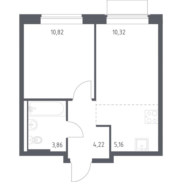 Apartment Sale, 34.38平方米 at Kvartal Zapadnyj, kvartal № 76, Marushkinskoye Settlement, Moscow, Russia #1 Apartment Sale, 34.38平方米 at Kvartal Zapadnyj, kvartal № 76, Marushkinskoye Settlement, Moscow, Russia #1