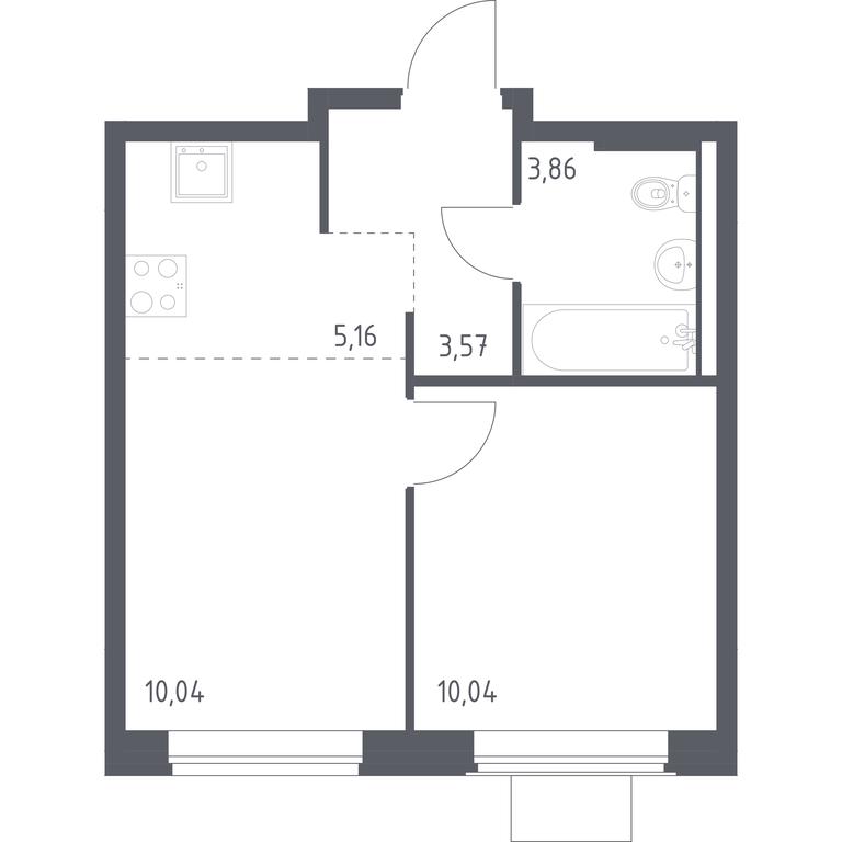 Apartment Sale, 32.67平方米 at Kvartal Zapadnyj, kvartal № 76, Marushkinskoye Settlement, Moscow, Russia #1 Apartment Sale, 32.67平方米 at Kvartal Zapadnyj, kvartal № 76, Marushkinskoye Settlement, Moscow, Russia #1