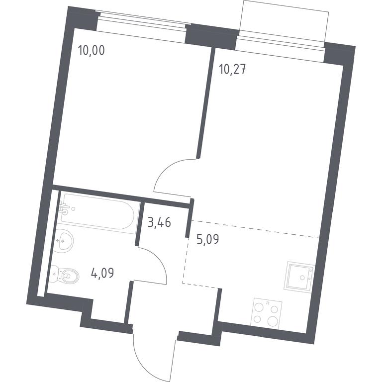 Apartment Sale, 32.91平方米 at Kvartal Zapadnyj, kvartal № 76, Marushkinskoye Settlement, Moscow, Russia #1 Apartment Sale, 32.91平方米 at Kvartal Zapadnyj, kvartal № 76, Marushkinskoye Settlement, Moscow, Russia #1