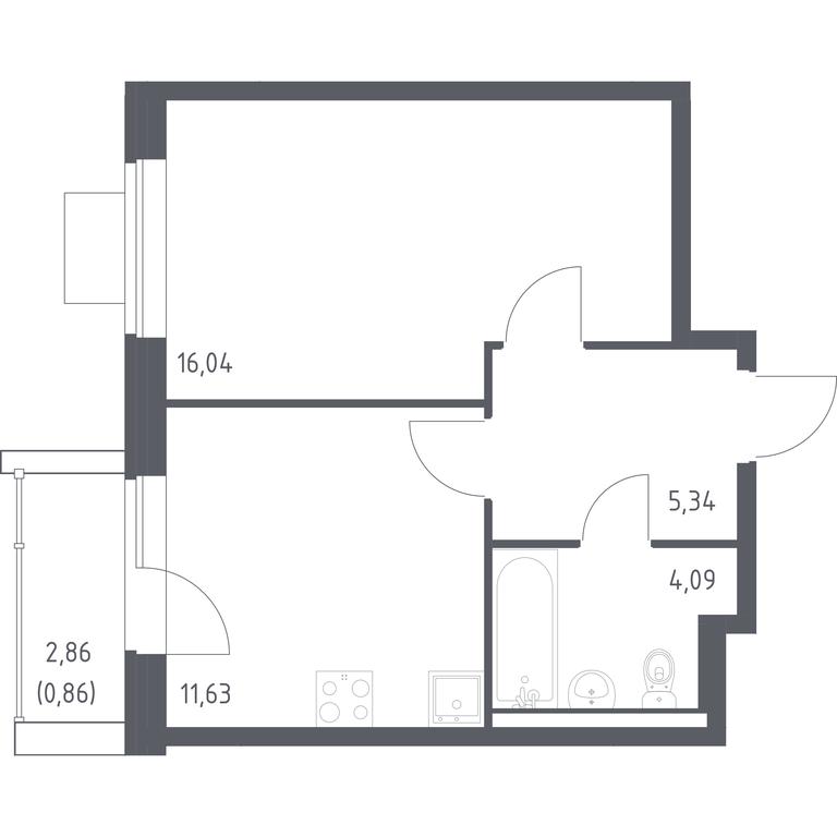 Apartment Sale, 37.96 sq. m. at Kvartal Zapadnyj, kvartal № 76, Marushkinskoye Settlement, Moscow, Russia #1 Apartment Sale, 37.96 sq. m. at Kvartal Zapadnyj, kvartal № 76, Marushkinskoye Settlement, Moscow, Russia #1