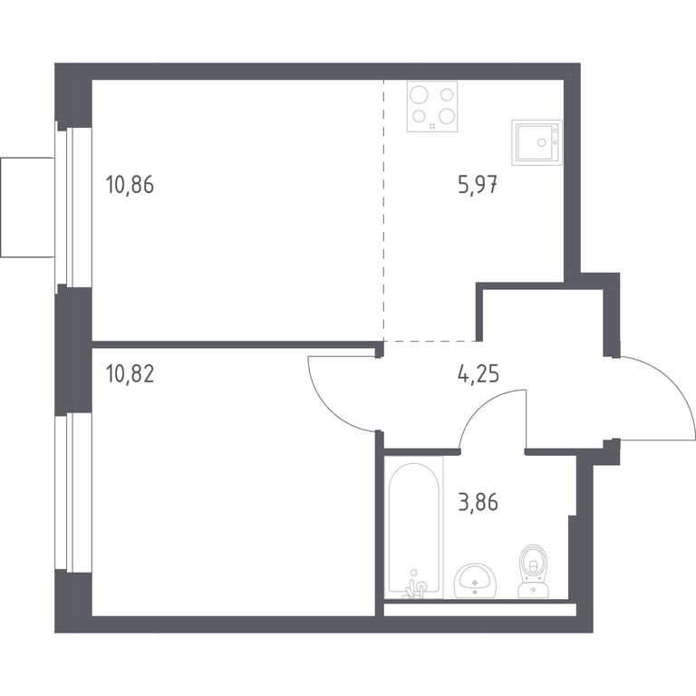 Apartment Sale, 35.76 sq. m. at Kvartal Zapadnyj, kvartal № 76, Marushkinskoye Settlement, Moscow, Russia #1 Apartment Sale, 35.76 sq. m. at Kvartal Zapadnyj, kvartal № 76, Marushkinskoye Settlement, Moscow, Russia #1