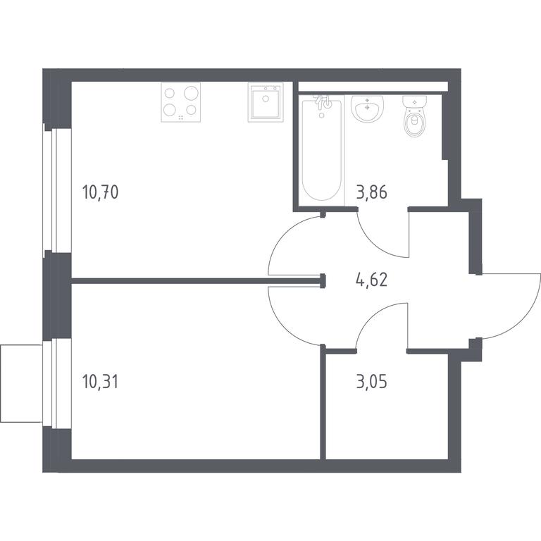 Apartment Sale, 32.54 sq. m. at Kvartal Zapadnyj, kvartal № 76, Marushkinskoye Settlement, Moscow, Russia #1 Apartment Sale, 32.54 sq. m. at Kvartal Zapadnyj, kvartal № 76, Marushkinskoye Settlement, Moscow, Russia #1