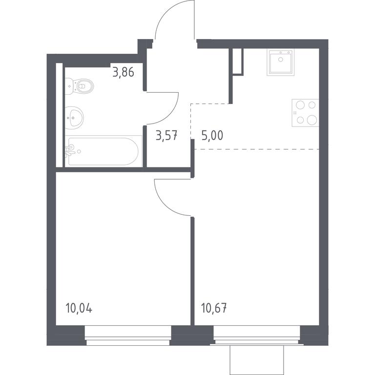 Apartment Sale, 33.14 sq. m. at Kvartal Zapadnyj, kvartal № 76, Marushkinskoye Settlement, Moscow, Russia #1 Apartment Sale, 33.14 sq. m. at Kvartal Zapadnyj, kvartal № 76, Marushkinskoye Settlement, Moscow, Russia #1