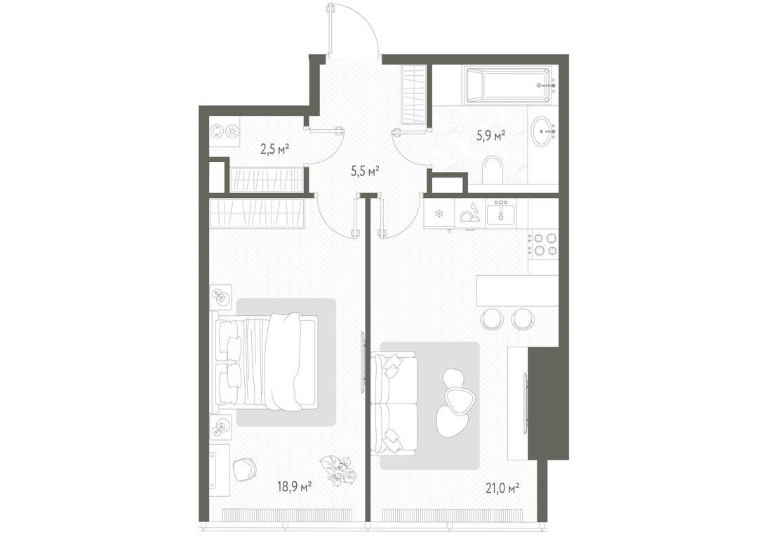 Продажа 1-комн. квартиры, 53,8 м² в ЖК «One», 1-й Красногвардейский проезд, 11, Москва, Россия #1 Продажа 1-комн. квартиры, 53,8 м² в ЖК «One», 1-й Красногвардейский проезд, 11, Москва, Россия #1