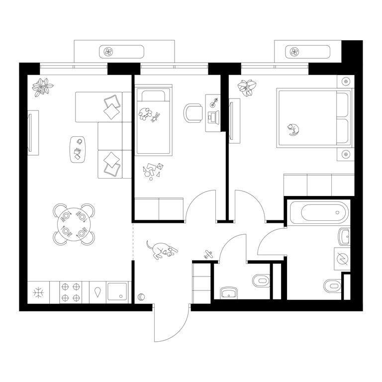 2-BD Apartment Sale, 50.7平方米 at Salarevo Park, Salaryevskaya Street, 8к1, Moskovskiy Settlement, Moscow, Russia #1 2-BD Apartment Sale, 50.7平方米 at Salarevo Park, Salaryevskaya Street, 8к1, Moskovskiy Settlement, Moscow, Russia #1