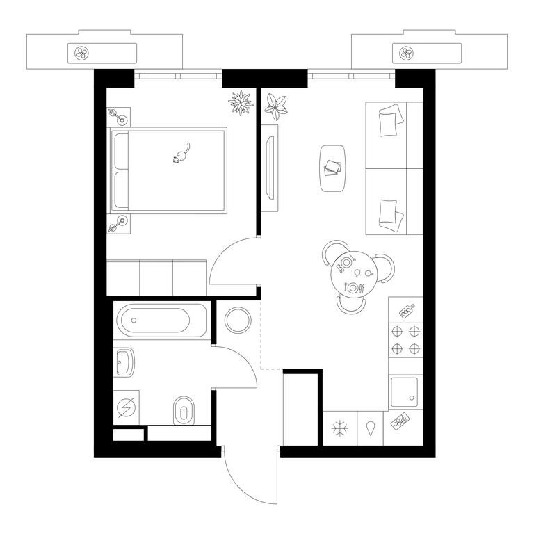 1-BD Apartment Sale, 32.3 sq. m. at Salarevo Park, Salaryevskaya Street, 8к1, Moskovskiy Settlement, Moscow, Russia #1 1-BD Apartment Sale, 32.3 sq. m. at Salarevo Park, Salaryevskaya Street, 8к1, Moskovskiy Settlement, Moscow, Russia #1