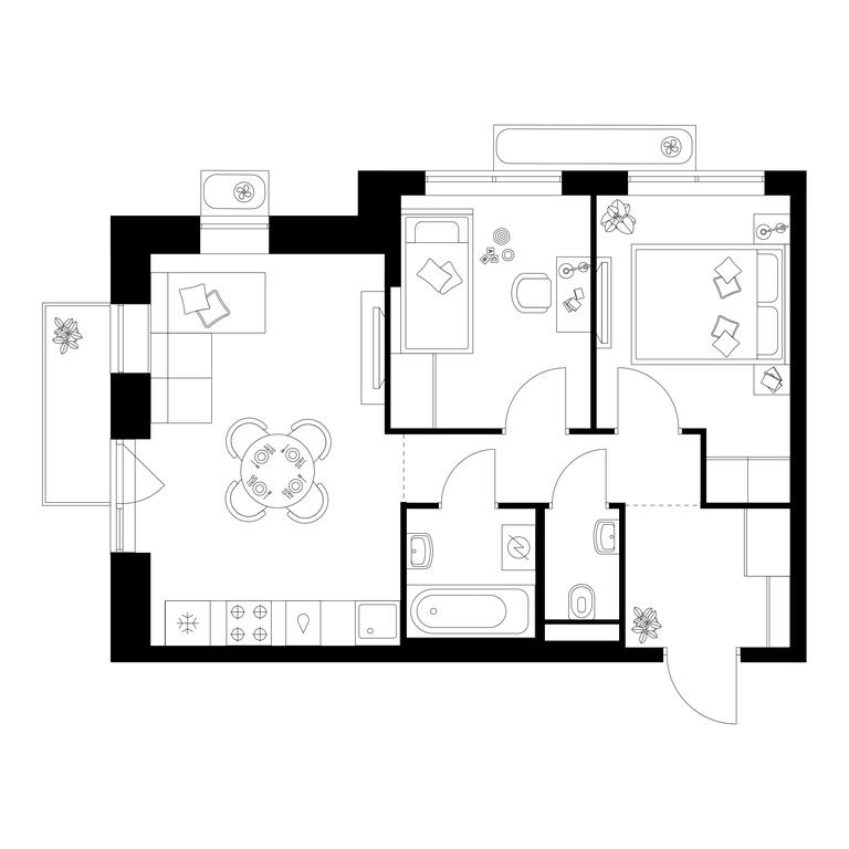 2-BD Apartment Sale, 46.8 sq. m. at Salarevo Park, Salaryevskaya Street, 8к1, Moskovskiy Settlement, Moscow, Russia #1 2-BD Apartment Sale, 46.8 sq. m. at Salarevo Park, Salaryevskaya Street, 8к1, Moskovskiy Settlement, Moscow, Russia #1