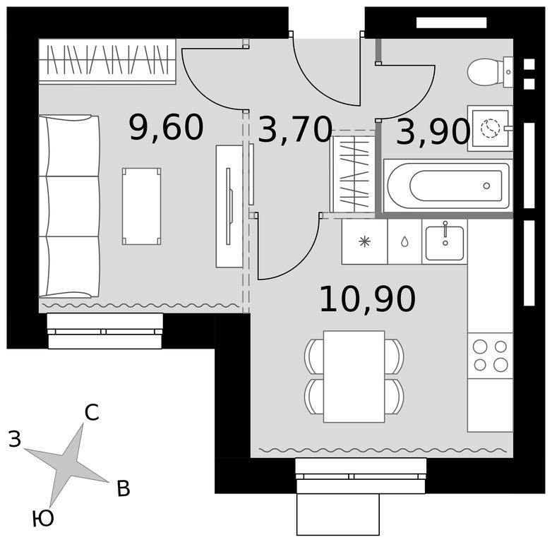 1-BD Apartment Sale, 28.1 sq. m. at Апрелевка, Naro-Fominskiy City District, Moscow Region, Russia #1 1-BD Apartment Sale, 28.1 sq. m. at Апрелевка, Naro-Fominskiy City District, Moscow Region, Russia #1