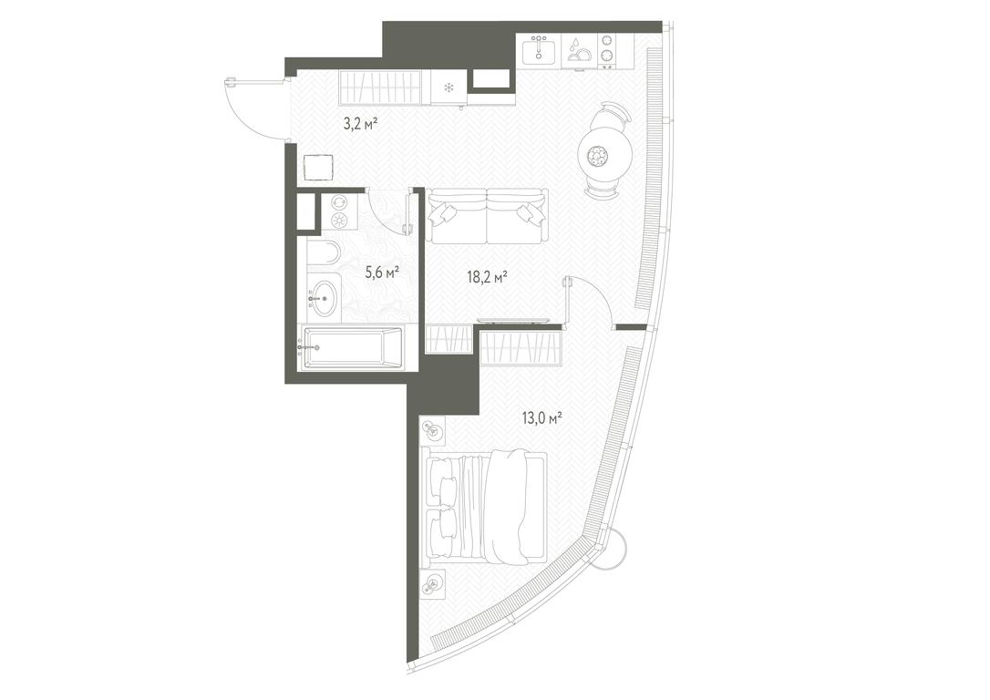 1-BD Apartment Sale, 39.9 sq. m. at One, 1st Krasnogvardeysky Drive, 11, Moscow, Russia #1 1-BD Apartment Sale, 39.9 sq. m. at One, 1st Krasnogvardeysky Drive, 11, Moscow, Russia #1
