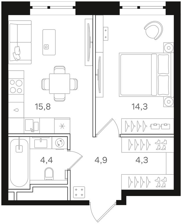 Продажа 1-комн. квартиры, 43,7 м² в ЖК «Мангазея на Речном», Ленинградское шоссе, Москва, Россия #1 Продажа 1-комн. квартиры, 43,7 м² в ЖК «Мангазея на Речном», Ленинградское шоссе, Москва, Россия #1