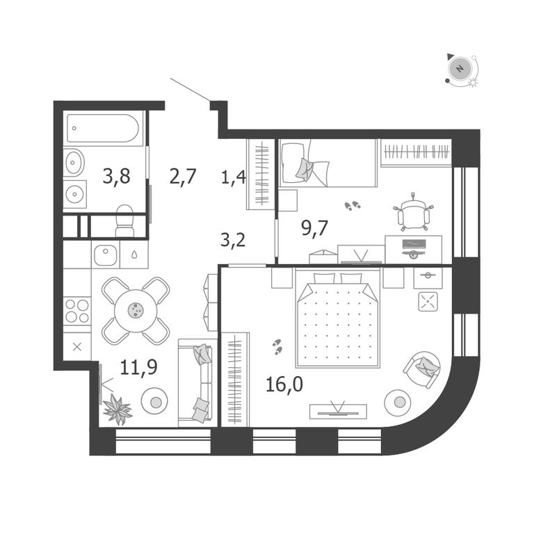 Продажа 2-комн. квартиры, 48,7 м² в ЖК «Шагал (Shagal)», Автозаводская улица, 23, Москва, Россия #1 Продажа 2-комн. квартиры, 48,7 м² в ЖК «Шагал (Shagal)», Автозаводская улица, 23, Москва, Россия #1