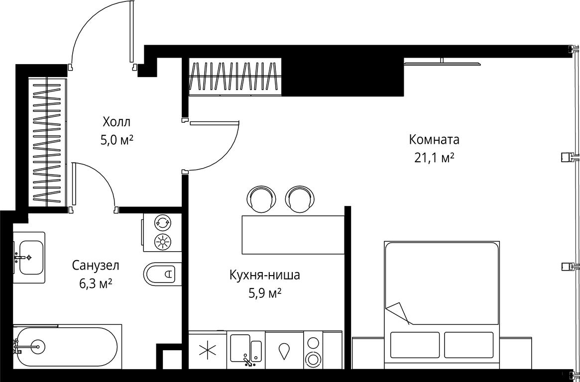 Продажа квартиры, 38,3 м² в ЖК «One», 1-й Красногвардейский проезд, 11, Москва, Россия #1 Продажа квартиры, 38,3 м² в ЖК «One», 1-й Красногвардейский проезд, 11, Москва, Россия #1