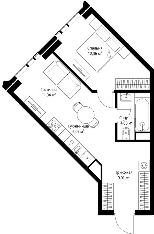 1-BD Apartment Sale, 42.56平方米 at Jois, 3rd Silikatny Drive, 10, Moscow, Russia #1 1-BD Apartment Sale, 42.56平方米 at Jois, 3rd Silikatny Drive, 10, Moscow, Russia #1