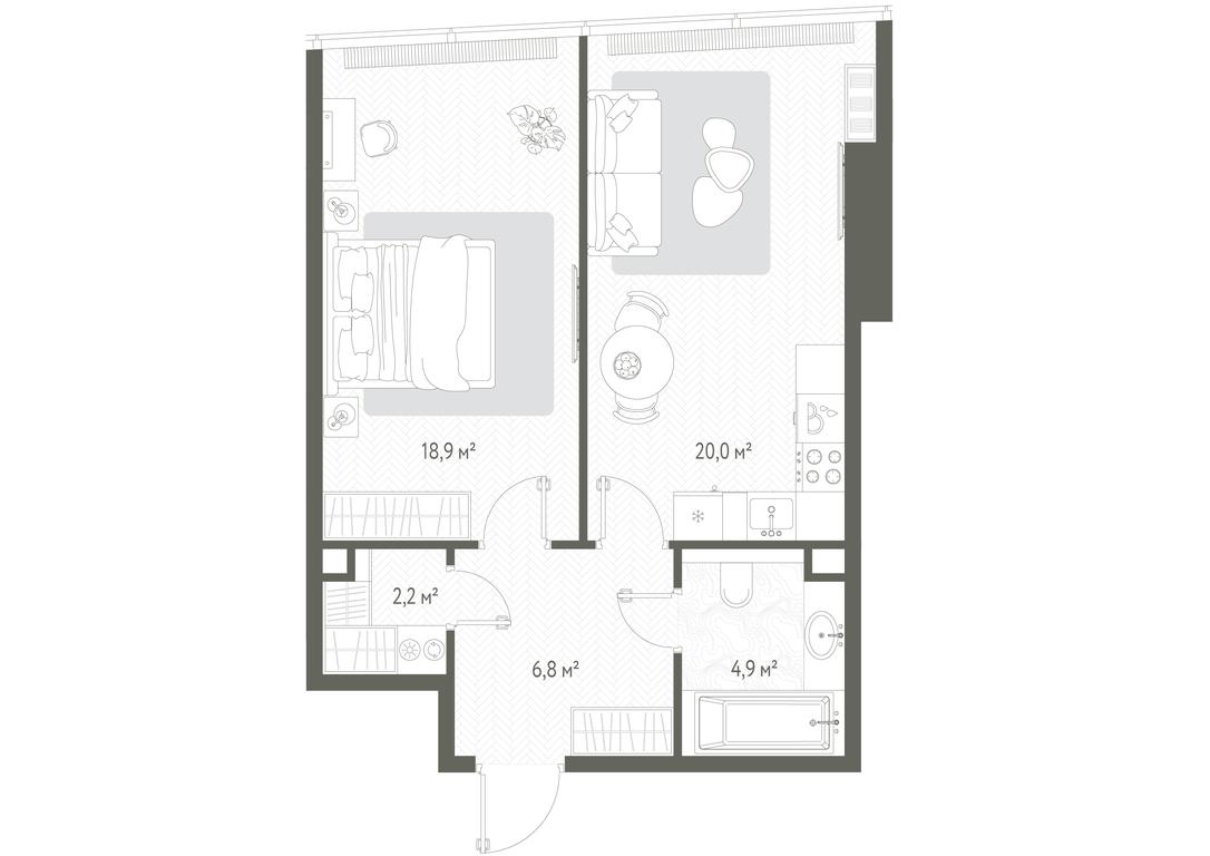 1-BD Apartment Sale, 52.8平方米 at One, 1st Krasnogvardeysky Drive, 11, Moscow, Russia #1 1-BD Apartment Sale, 52.8平方米 at One, 1st Krasnogvardeysky Drive, 11, Moscow, Russia #1