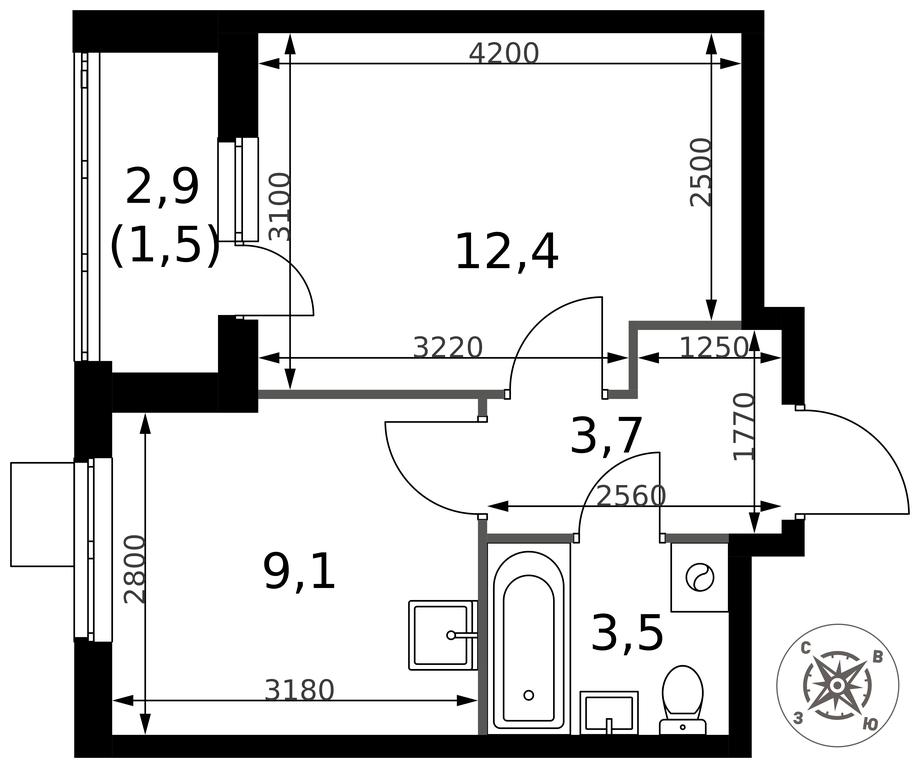 1-BD Apartment Sale, 30.2平方米 at Pervy Donskoj, zhiloy mikrorayon Sapronovo, derevnya Sapronovo, Leninskiy City District, Moscow Region, Russia #2 1-BD Apartment Sale, 30.2平方米 at Pervy Donskoj, zhiloy mikrorayon Sapronovo, derevnya Sapronovo, Leninskiy City District, Moscow Region, Russia #2