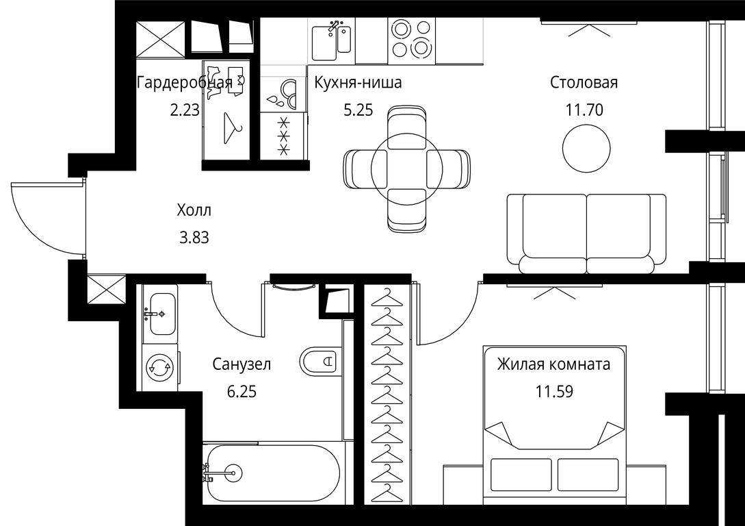 1-BD Apartment Sale, 40.85 sq. m. at City Bay, Volokolamskoye Highway, 95с3, Moscow, Russia #1 1-BD Apartment Sale, 40.85 sq. m. at City Bay, Volokolamskoye Highway, 95с3, Moscow, Russia #1