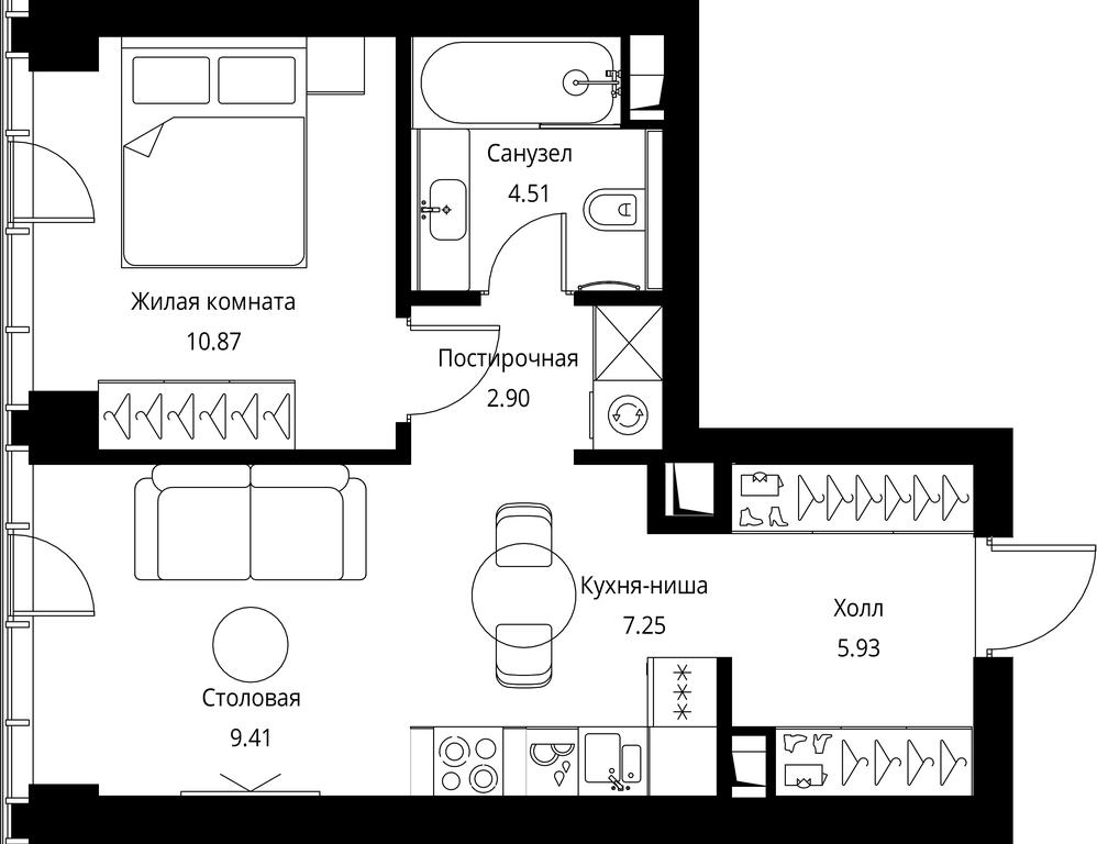 1-BD Apartment Sale, 40.87 sq. m. at City Bay, Volokolamskoye Highway, 95с3, Moscow, Russia #1 1-BD Apartment Sale, 40.87 sq. m. at City Bay, Volokolamskoye Highway, 95с3, Moscow, Russia #1