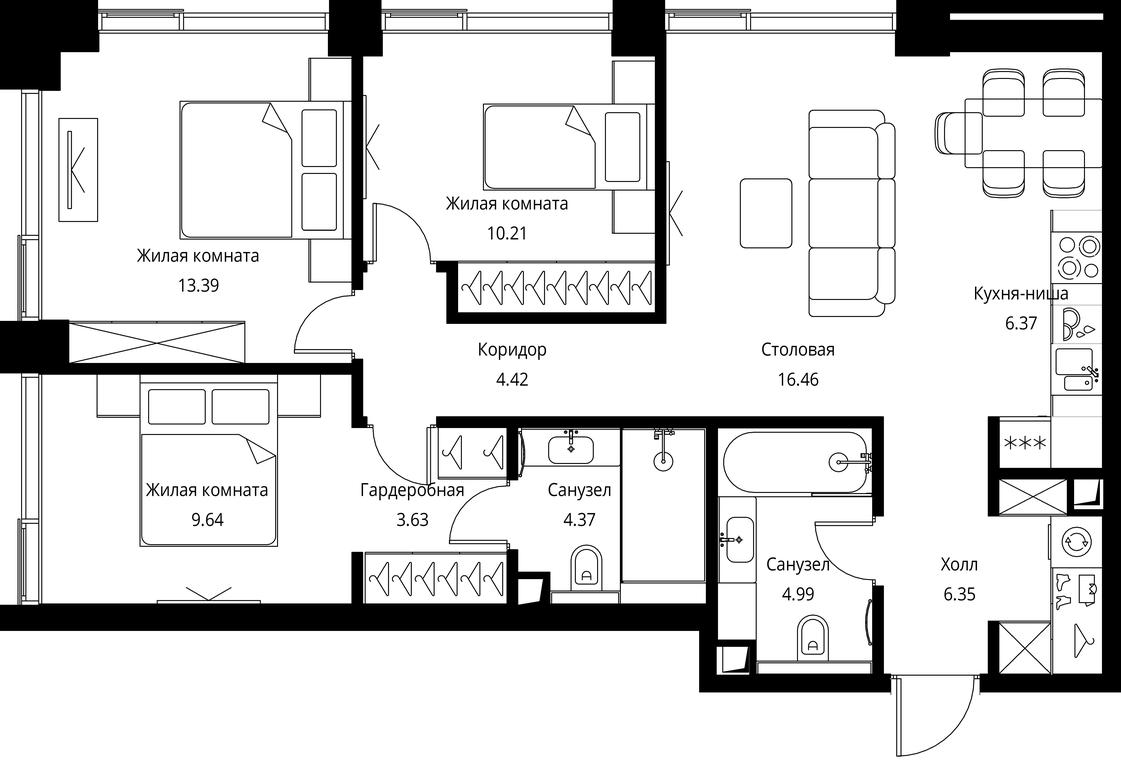 Продажа 3-комн. квартиры, 79,83 м² в ЖК «Сити Бэй (City Bay)», Волоколамское шоссе, 95с3, Москва, Россия #1 Продажа 3-комн. квартиры, 79,83 м² в ЖК «Сити Бэй (City Bay)», Волоколамское шоссе, 95с3, Москва, Россия #1