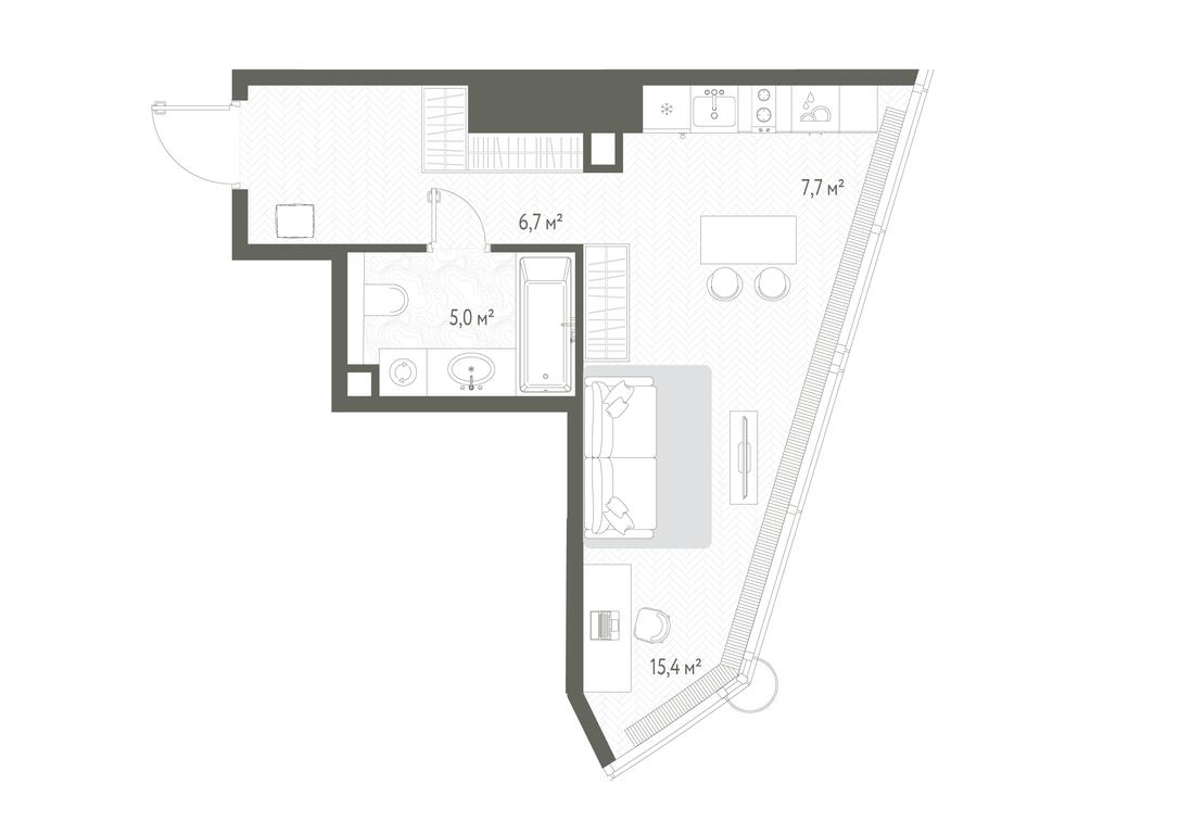 Apartment Sale, 34.8平方米 at One, 1st Krasnogvardeysky Drive, 11, Moscow, Russia #1 Apartment Sale, 34.8平方米 at One, 1st Krasnogvardeysky Drive, 11, Moscow, Russia #1