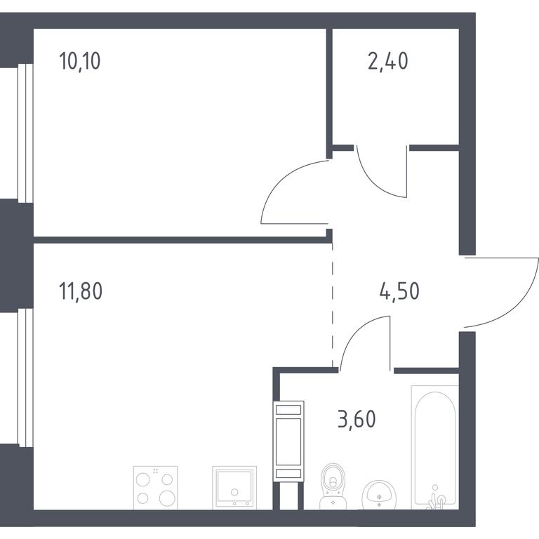 Apartment Sale, 32.4 sq. m. at Eko Bunino, prospekt Kuprina, 34к1, Sosenskoye Settlement, Moscow, Russia #1 Apartment Sale, 32.4 sq. m. at Eko Bunino, prospekt Kuprina, 34к1, Sosenskoye Settlement, Moscow, Russia #1
