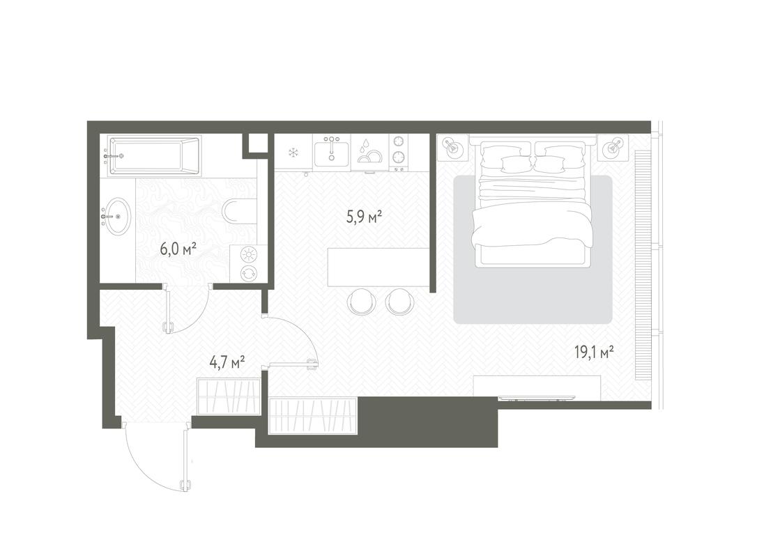 Apartment Sale, 35.7平方米 at One, 1st Krasnogvardeysky Drive, 11, Moscow, Russia #2 Apartment Sale, 35.7平方米 at One, 1st Krasnogvardeysky Drive, 11, Moscow, Russia #2