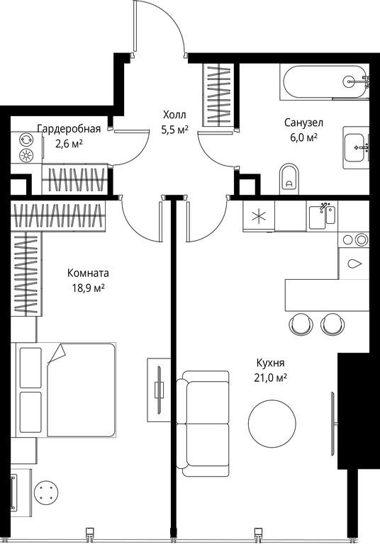 1-BD Apartment Sale, 54 sq. m. at One, 1st Krasnogvardeysky Drive, 11, Moscow, Russia #1 1-BD Apartment Sale, 54 sq. m. at One, 1st Krasnogvardeysky Drive, 11, Moscow, Russia #1