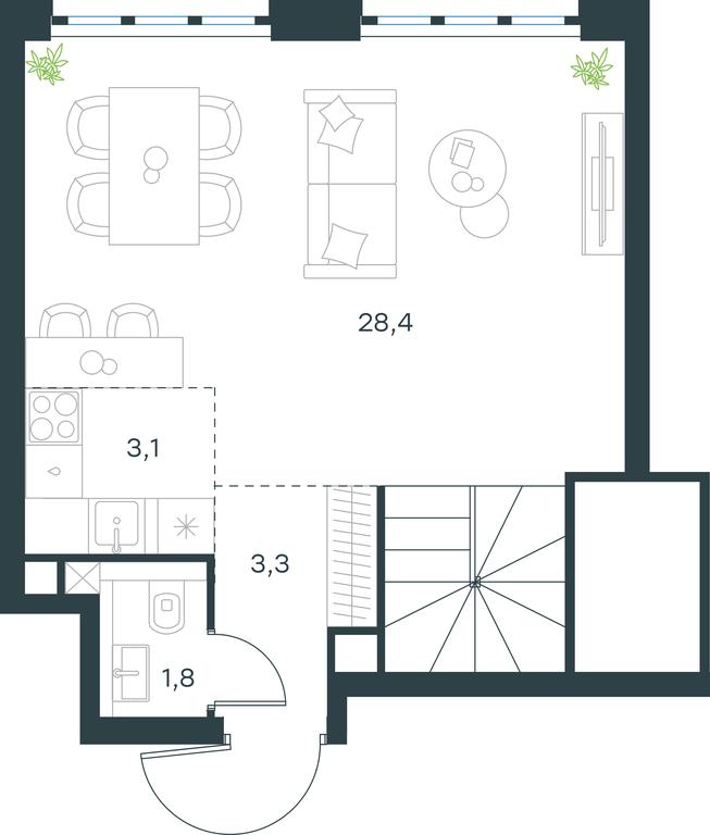 2-BD Apartment Sale, 69.3平方米 at Level Yzhnoportovaya, Yuzhnoportovaya Street, 28Ас17, Moscow, Russia #1 2-BD Apartment Sale, 69.3平方米 at Level Yzhnoportovaya, Yuzhnoportovaya Street, 28Ас17, Moscow, Russia #1