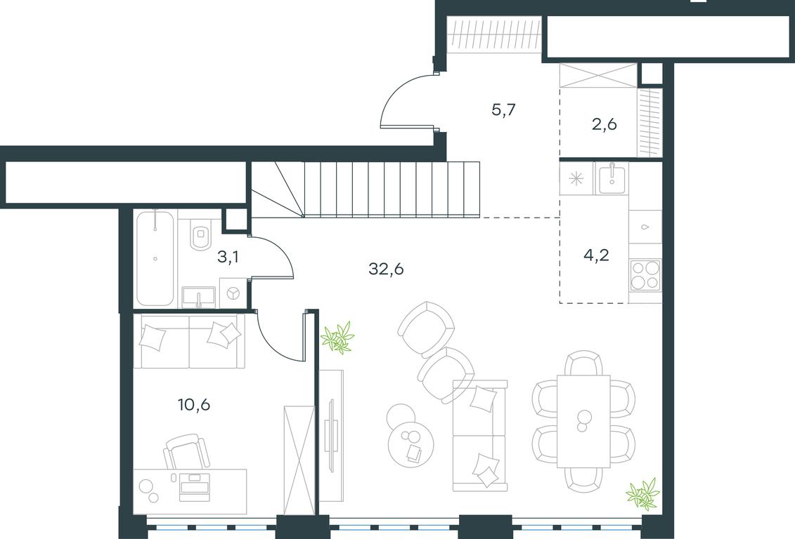 Продажа 4-комн. квартиры, 113 м² в ЖК «Левел Южнопортовая (Level Южнопортовая)», Южнопортовая улица, 28Ас17, Москва, Россия #1