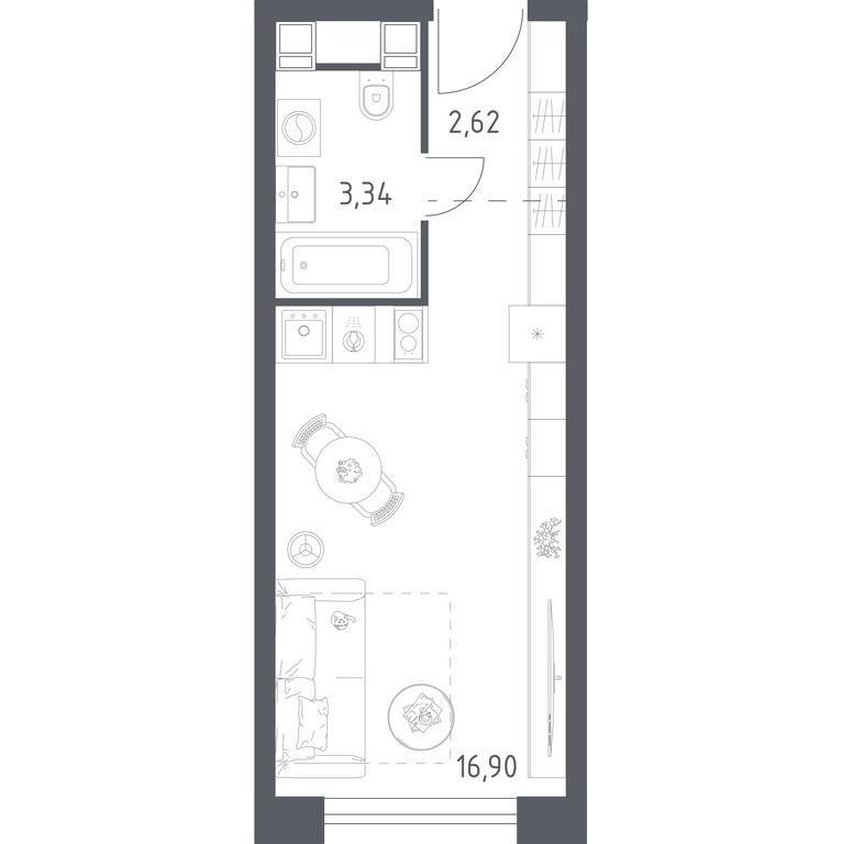 Apartment Sale, 22.9平方米 at Perets, Pyatnitskoye Highway, 58, Moscow, Russia #1 Apartment Sale, 22.9平方米 at Perets, Pyatnitskoye Highway, 58, Moscow, Russia #1