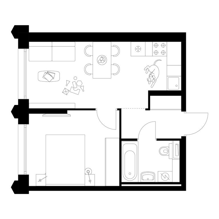 1-BD Apartment Sale, 35.9 sq. m. at Businovskiy Park, Izhorskaya Street, 6с5, Moscow, Russia #1