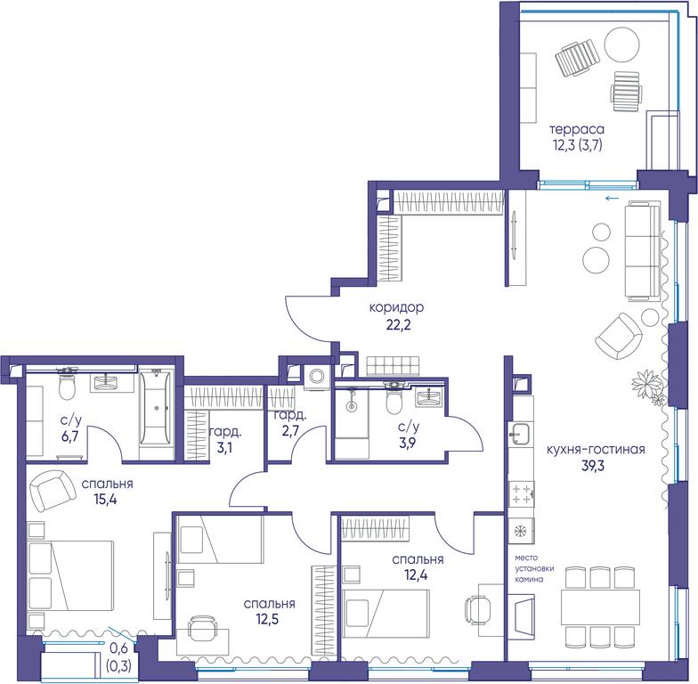 Продажа 4-комн. квартиры, 122,2 м² в ЖК «Остров», улица Нижние Мнёвники, 37Ас4, Москва, Россия #1 Продажа 4-комн. квартиры, 122,2 м² в ЖК «Остров», улица Нижние Мнёвники, 37Ас4, Москва, Россия #1