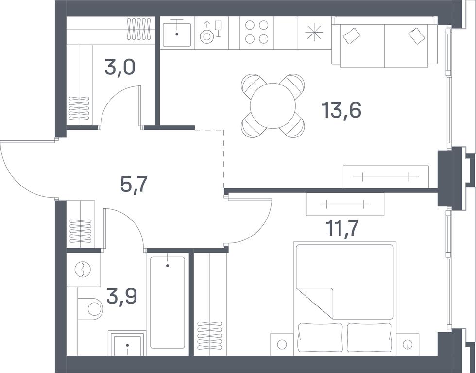 Продажа 1-комн. квартиры, 37,9 м² в ЖК «Портленд (Portland)», Южнопортовая улица, 42с5, Москва, Россия #1