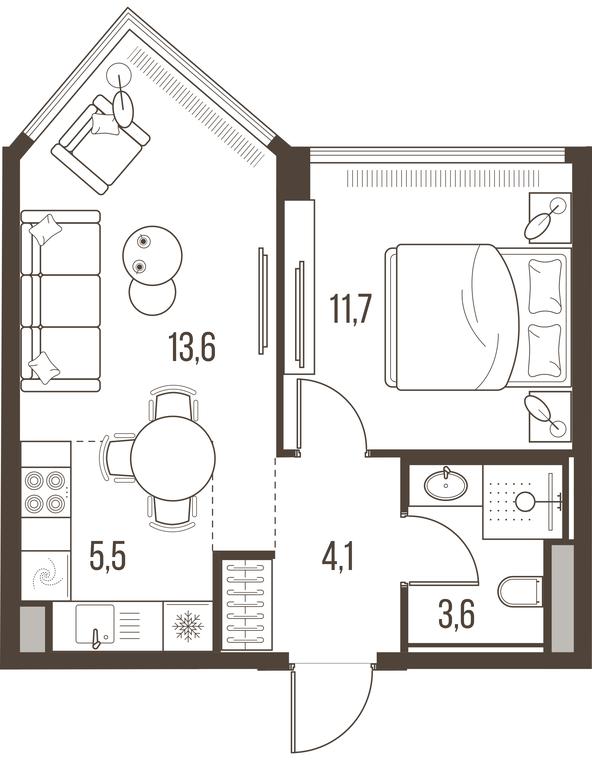 Продажа 1-комн. квартиры, 38,5 м² в ЖК «Хай Лайф (High Life)», Летниковская улица, 11/10с1, Москва, Россия #1