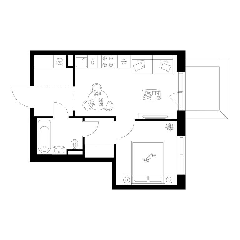 1-BD Apartment Sale, 35.32平方米 at Ilinskie Luga, Zapovednaya Street, 1, posyolok Ilyinskoye-Usovo, Krasnogorsk City District, Moscow Region, Russia #1 1-BD Apartment Sale, 35.32平方米 at Ilinskie Luga, Zapovednaya Street, 1, posyolok Ilyinskoye-Usovo, Krasnogorsk City District, Moscow Region, Russia #1
