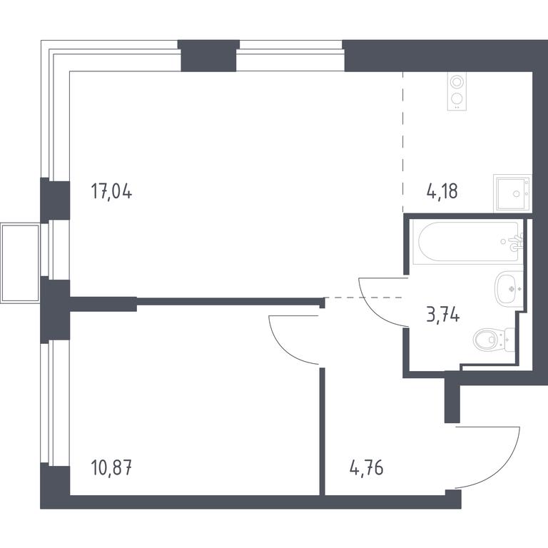 Apartment Sale, 40.59 sq. m. at Novoe Vidnoe, Kalinovka Village, Leninskiy City District, Moscow Region, Russia #1 Apartment Sale, 40.59 sq. m. at Novoe Vidnoe, Kalinovka Village, Leninskiy City District, Moscow Region, Russia #1