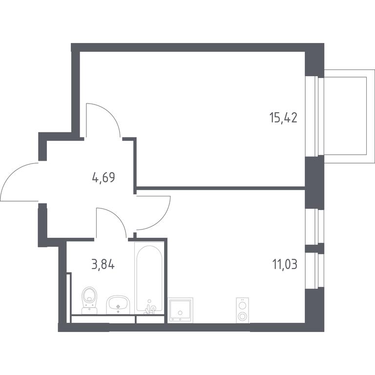 Apartment Sale, 34.98平方米 at Novoe Vidnoe, Kalinovka Village, Leninskiy City District, Moscow Region, Russia #1 Apartment Sale, 34.98平方米 at Novoe Vidnoe, Kalinovka Village, Leninskiy City District, Moscow Region, Russia #1