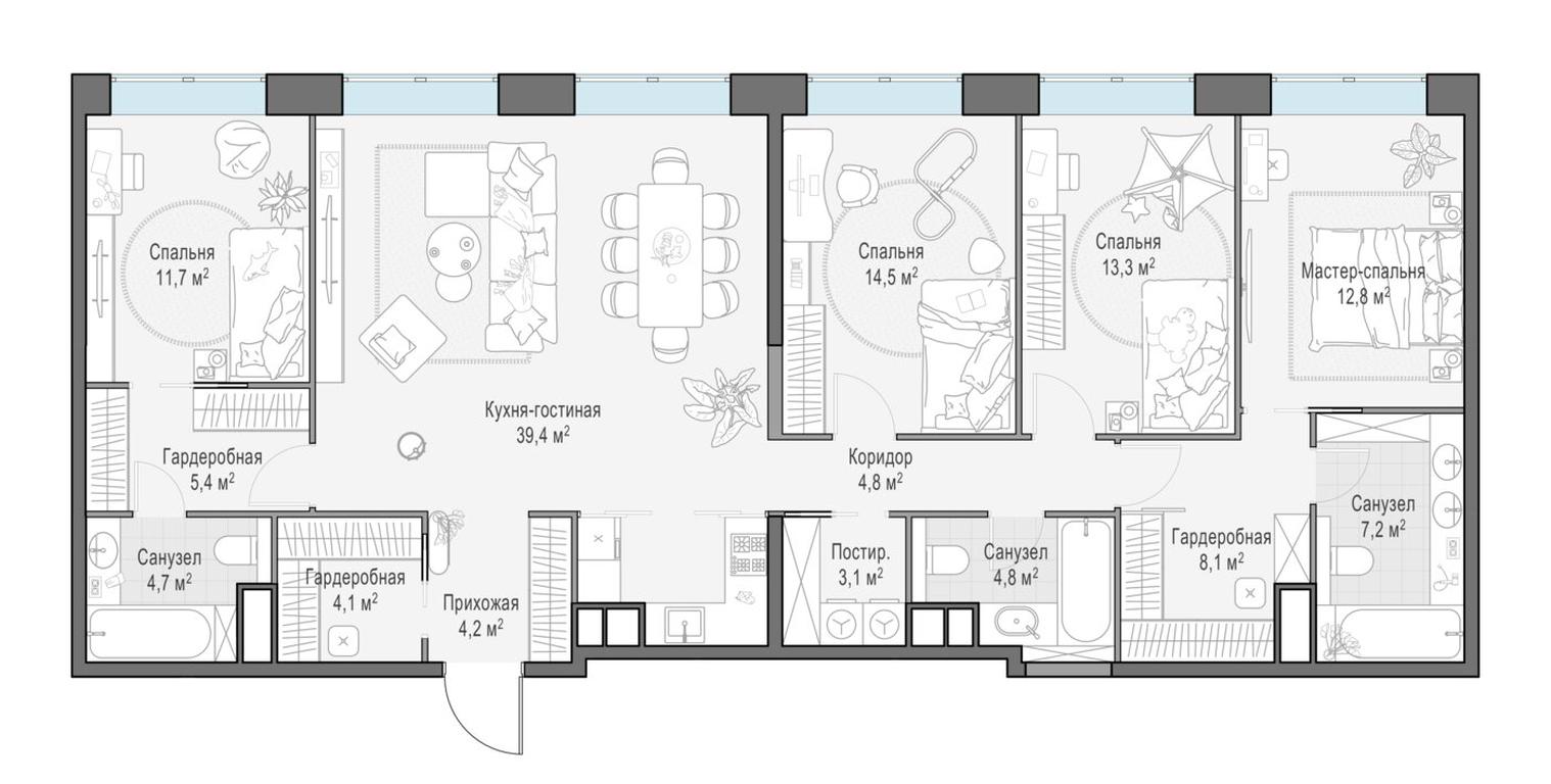 Продажа 4-комн. квартиры, 137,7 м² #1 Продажа 4-комн. квартиры, 137,7 м² #1