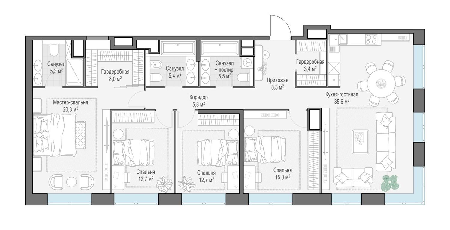 Продажа 4-комн. квартиры, 137,2 м² #1