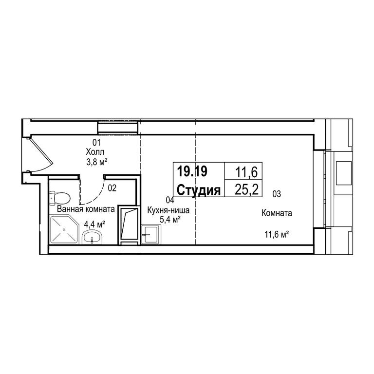 3-BD Apartment Sale, 101.7平方米 at Silver, Serebryakova Drive, 11к1, Moscow, Russia #2
