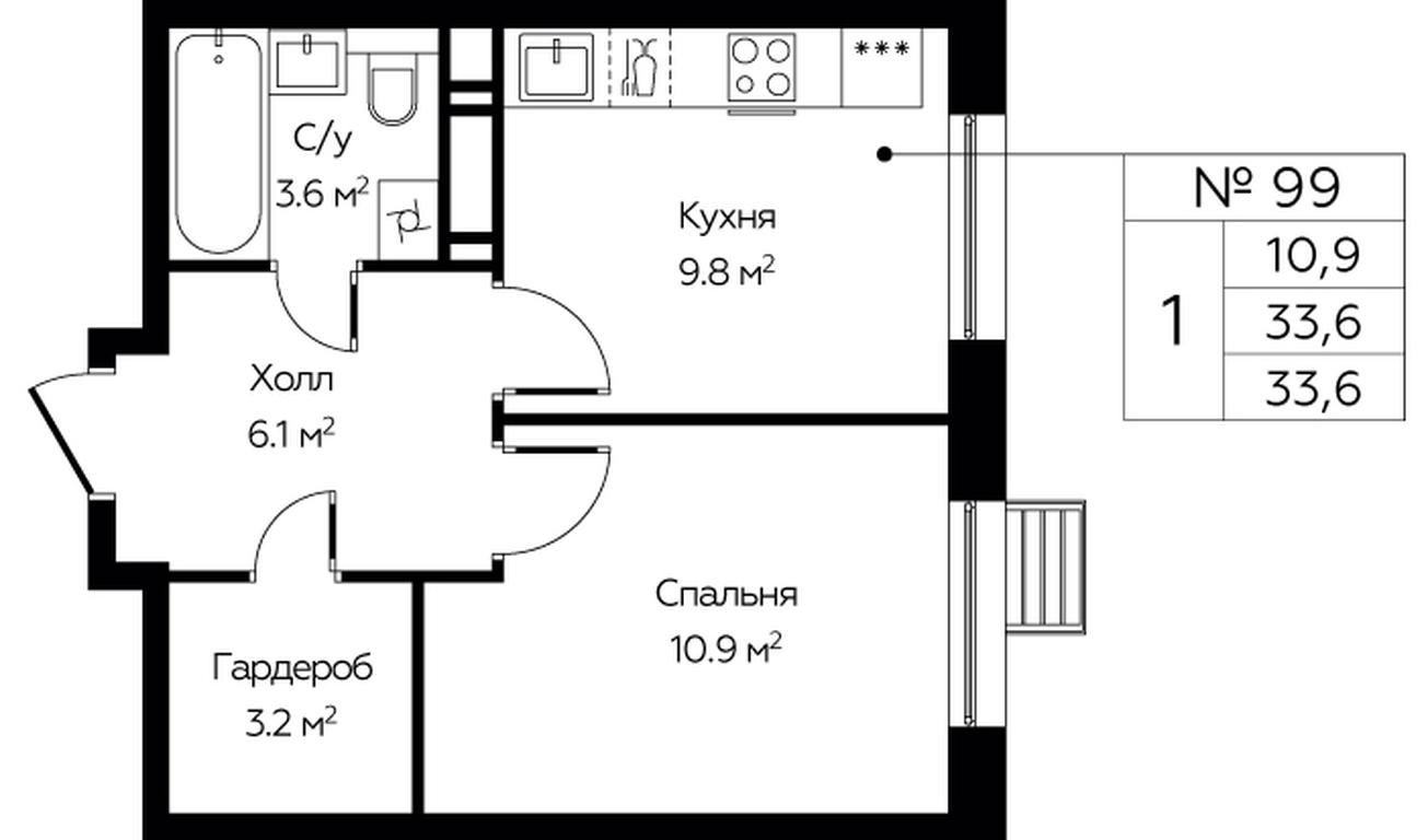 Продажа квартиры, 33,6 м² в ЖК «Эко Бунино», проспект Куприна, 34к1, поселение Сосенское, Москва, Россия #1