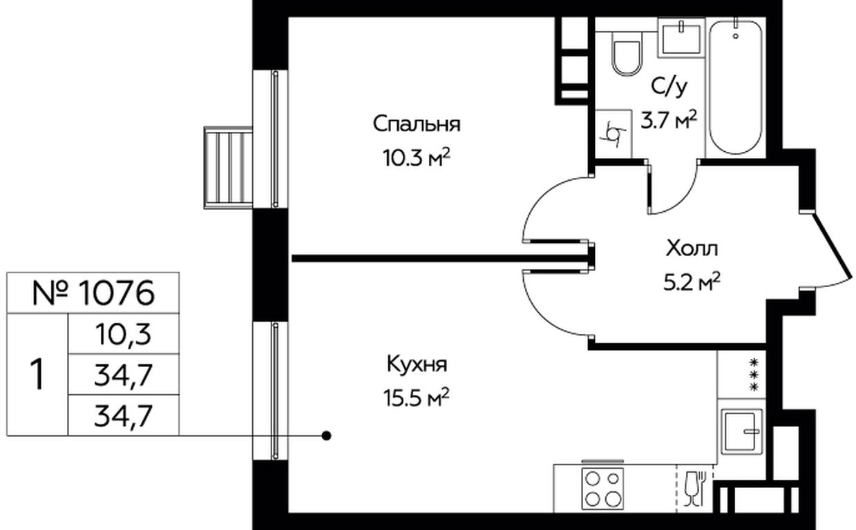 Apartment Sale, 34.7 sq. m. at Eko Bunino, prospekt Kuprina, 34к1, Sosenskoye Settlement, Moscow, Russia #1 Apartment Sale, 34.7 sq. m. at Eko Bunino, prospekt Kuprina, 34к1, Sosenskoye Settlement, Moscow, Russia #1