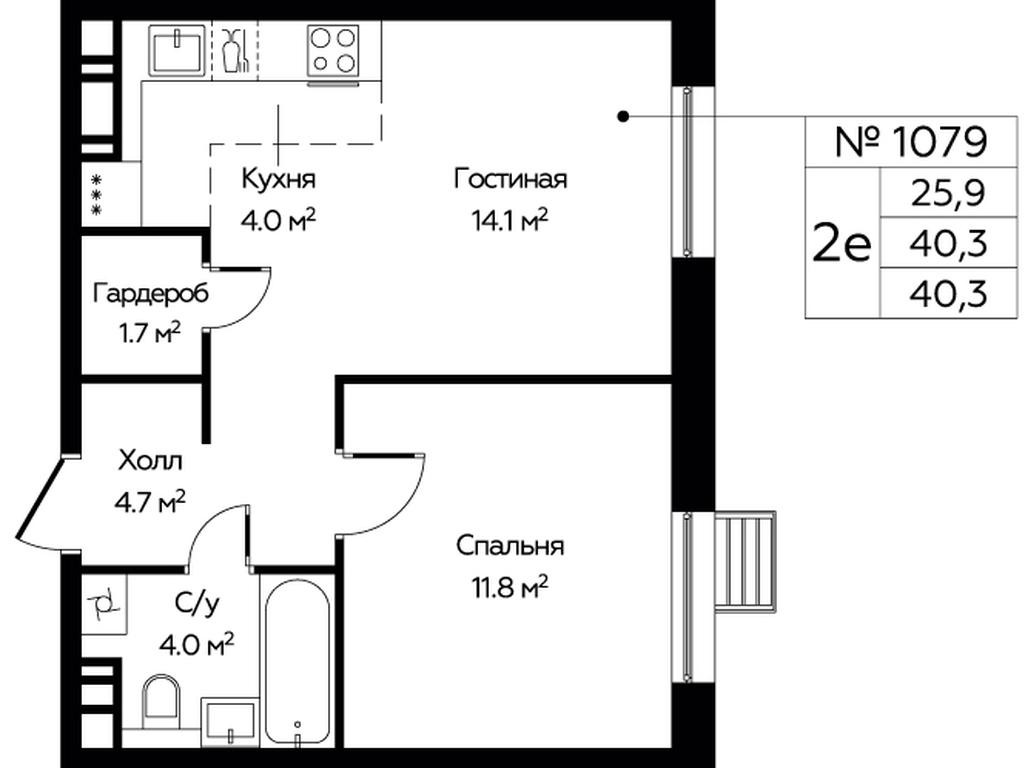 1-BD Apartment Sale, 40.3平方米 at Eko Bunino, prospekt Kuprina, 34к1, Sosenskoye Settlement, Moscow, Russia #1 1-BD Apartment Sale, 40.3平方米 at Eko Bunino, prospekt Kuprina, 34к1, Sosenskoye Settlement, Moscow, Russia #1