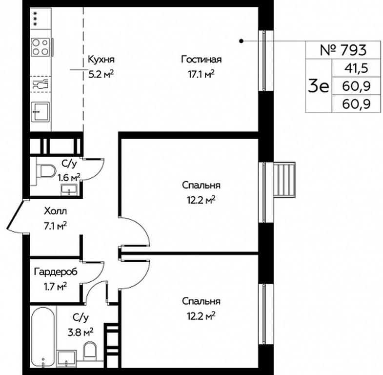 2-BD Apartment Sale, 60.9 sq. m. at Eko Bunino, prospekt Kuprina, 34к1, Sosenskoye Settlement, Moscow, Russia #1 2-BD Apartment Sale, 60.9 sq. m. at Eko Bunino, prospekt Kuprina, 34к1, Sosenskoye Settlement, Moscow, Russia #1