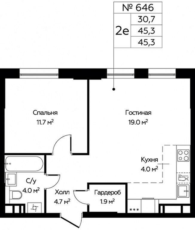 1-BD Apartment Sale, 45.3 sq. m. at Eko Bunino, prospekt Kuprina, 34к1, Sosenskoye Settlement, Moscow, Russia #1 1-BD Apartment Sale, 45.3 sq. m. at Eko Bunino, prospekt Kuprina, 34к1, Sosenskoye Settlement, Moscow, Russia #1