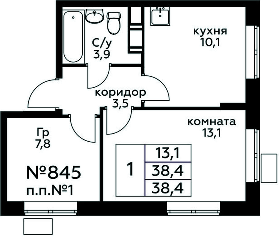 Продажа квартиры, 38,4 м² в ЖК «Цветочные Поляны», квартал № 23, поселение Филимонковское, Москва, Россия #1 Продажа квартиры, 38,4 м² в ЖК «Цветочные Поляны», квартал № 23, поселение Филимонковское, Москва, Россия #1